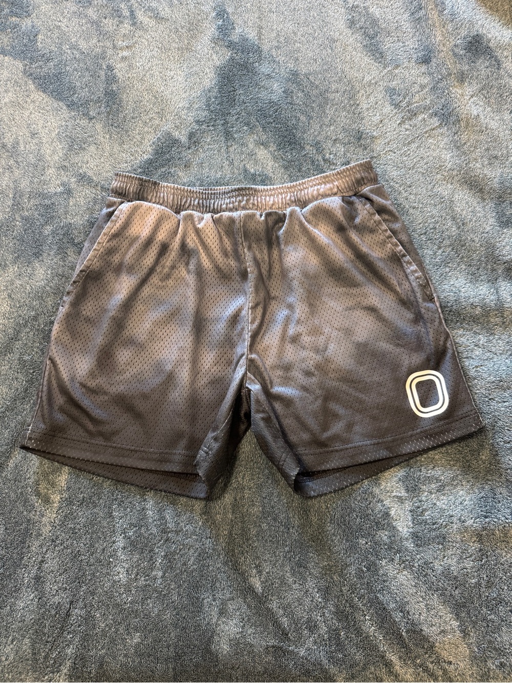 Men's Black Athletic Mesh Shorts-Overtime-Sporty Comfort